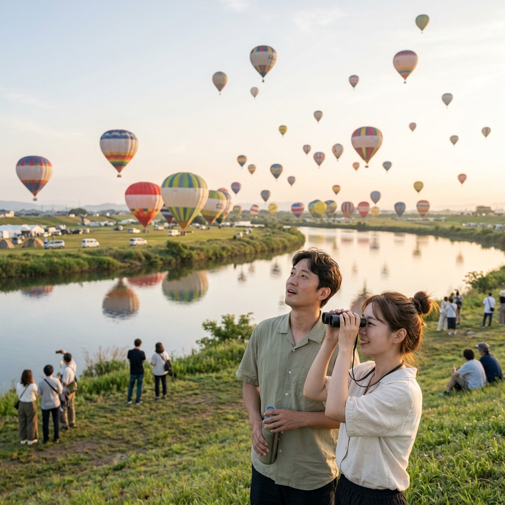 매년 가을 일본 사가현, 수백 개 열기구가 뜨는 하늘 축제 후쿠오카에서 당일치기 가능, 사가 벌룬 페스타 완전 정복