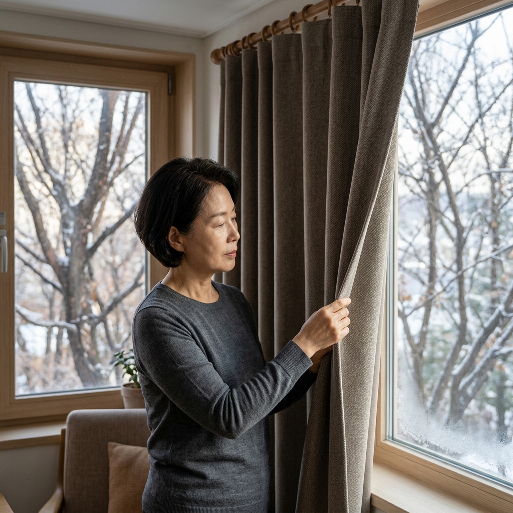 두꺼운 커튼이면 다 같을까?…겨울철 냉기 막는 ‘원단·크기’ 따져보세요