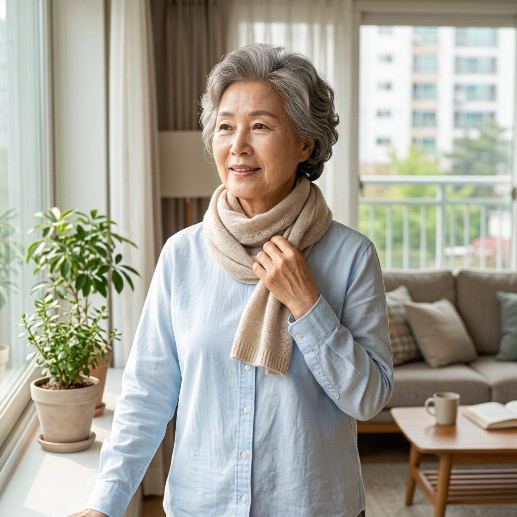 목 따뜻하게 감싸는 스카프…피부·호흡기 상태 따라 소재 선택 달라진다