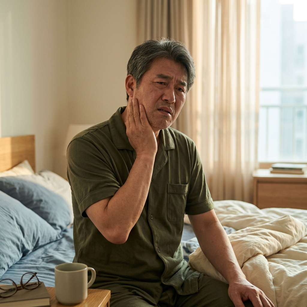 아침마다 턱이 무겁고 관자놀이까지 묵직하다면, 잠든 사이 턱에 무슨 일이