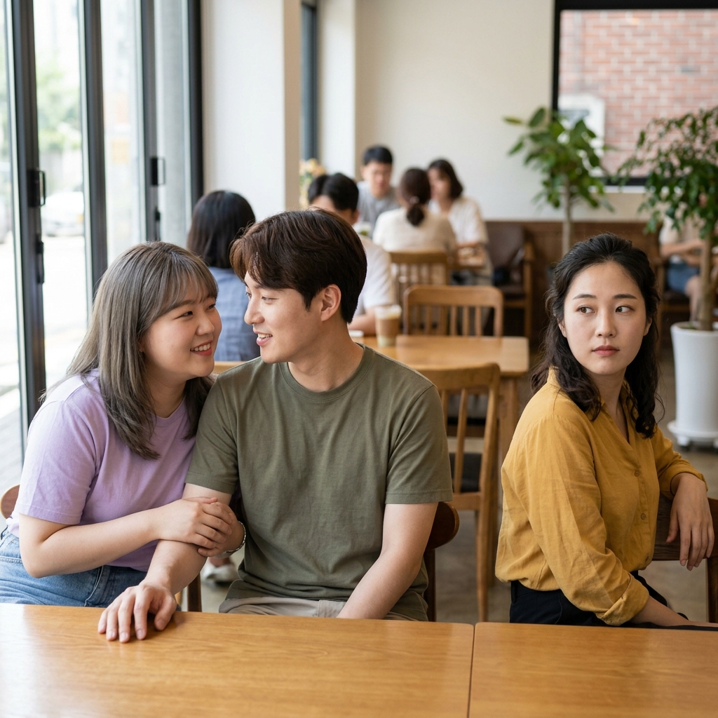 세 가지 애착 유형의 차이를 보여주는 관계 거리감 비유