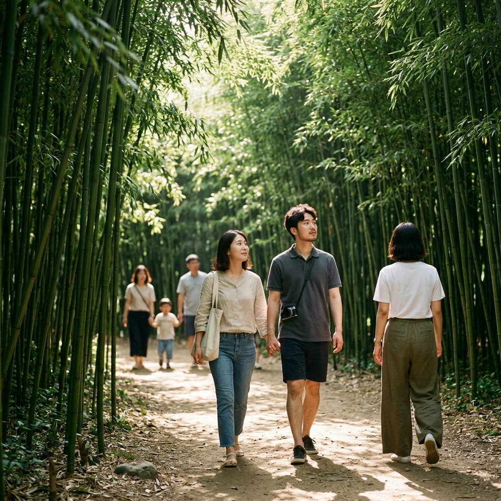 담양 죽녹원, 대나무 숲이 만드는 초록 터널