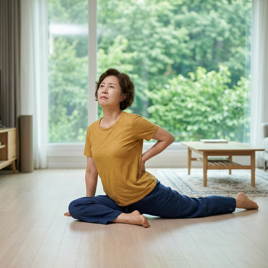 허리 쭉 폈다가 통증…시니어 복부 스트레칭에서 피해야 할 동작