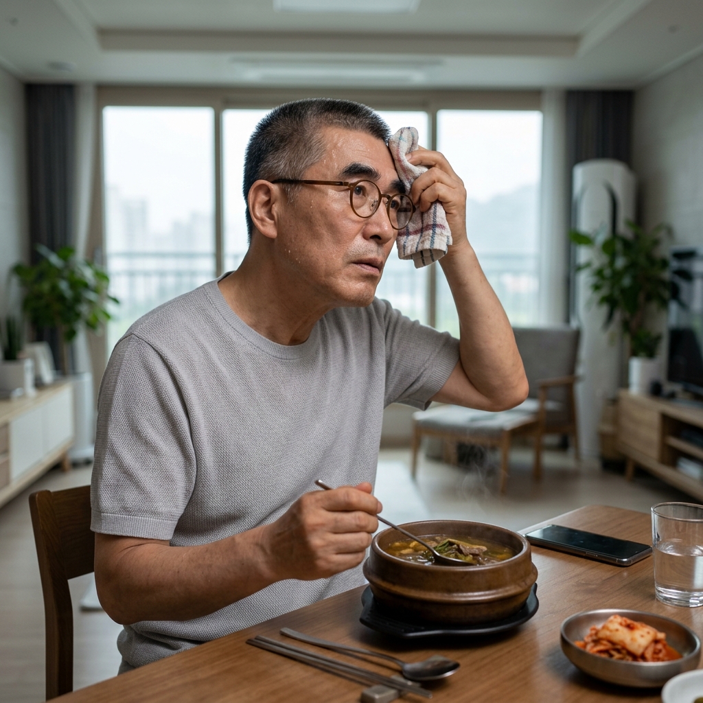 밥만 먹으면 땀…60·70대 식사 때마다 흐르는 이유