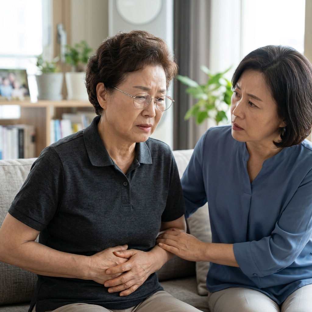 복통 위치 못 찾겠다면, 노년층 복통 신호는 따로 있다