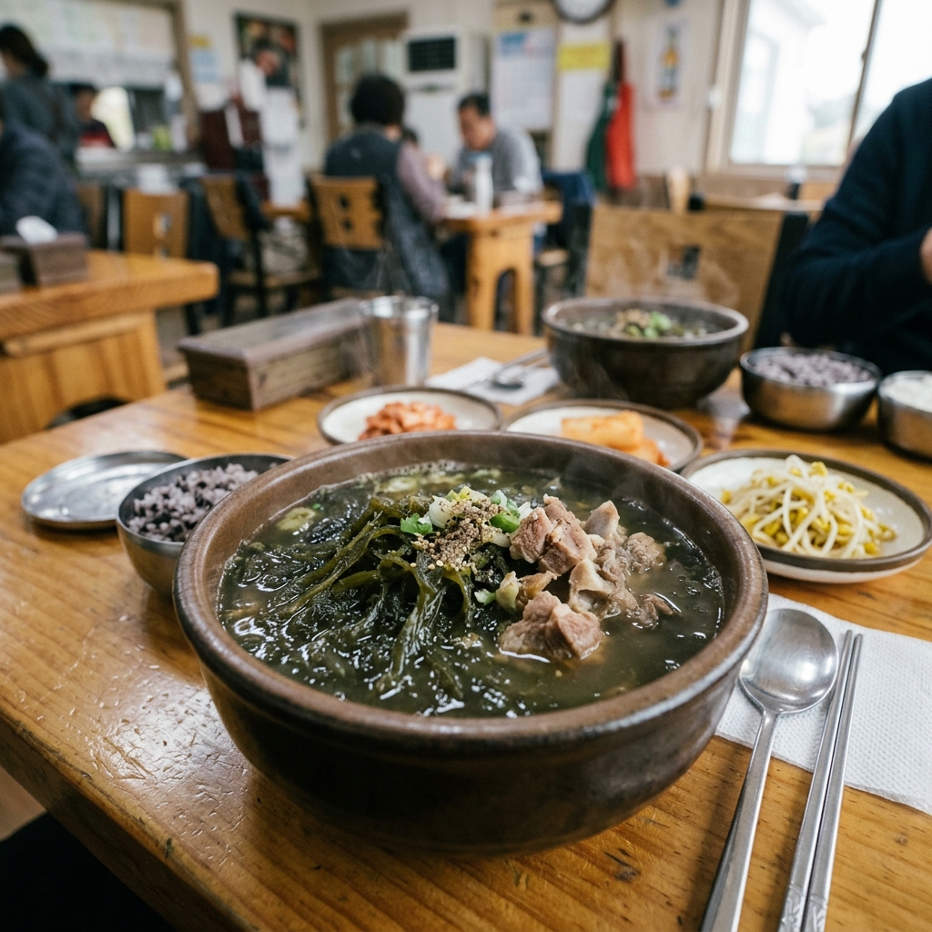 모자반이 들어간 제주 몸국