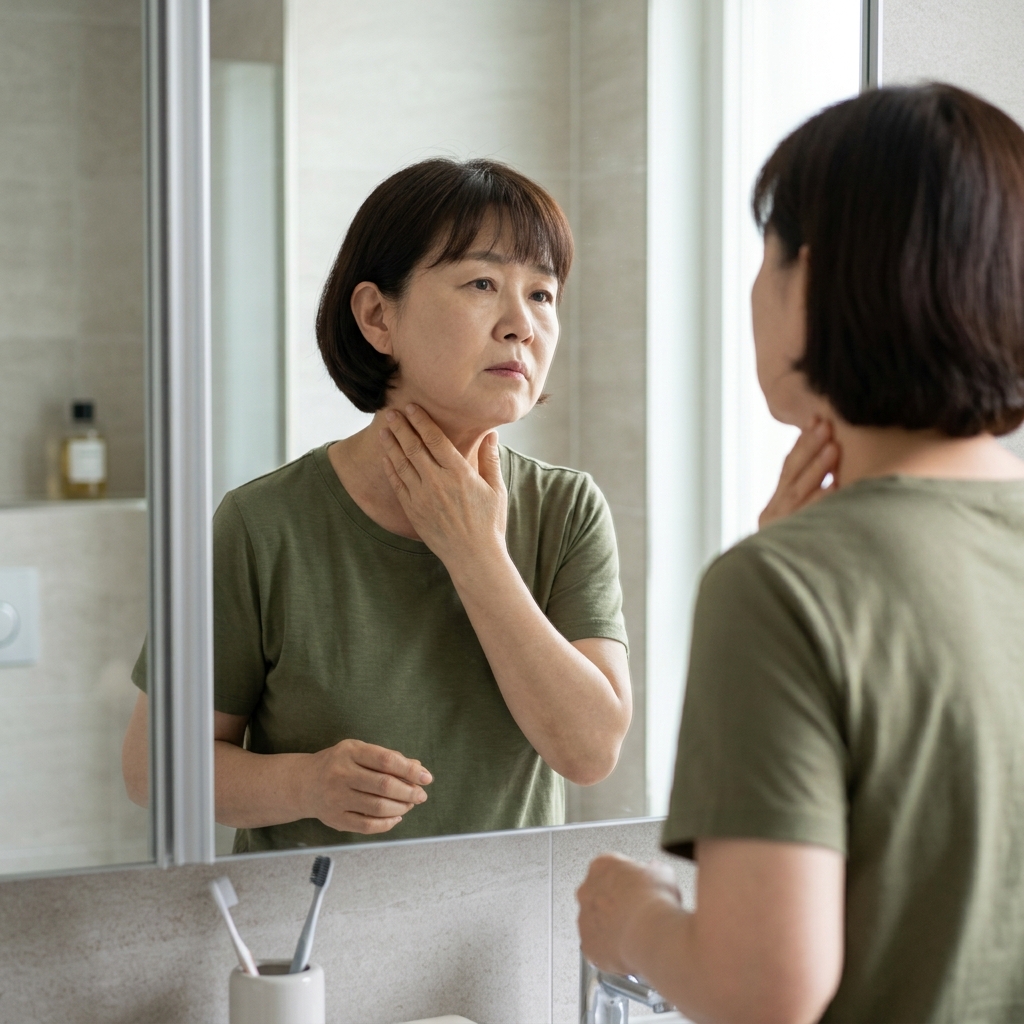 “목에 콩알만 한 멍울이 만져져요”…60대, 언제 병원 가야 할까?
