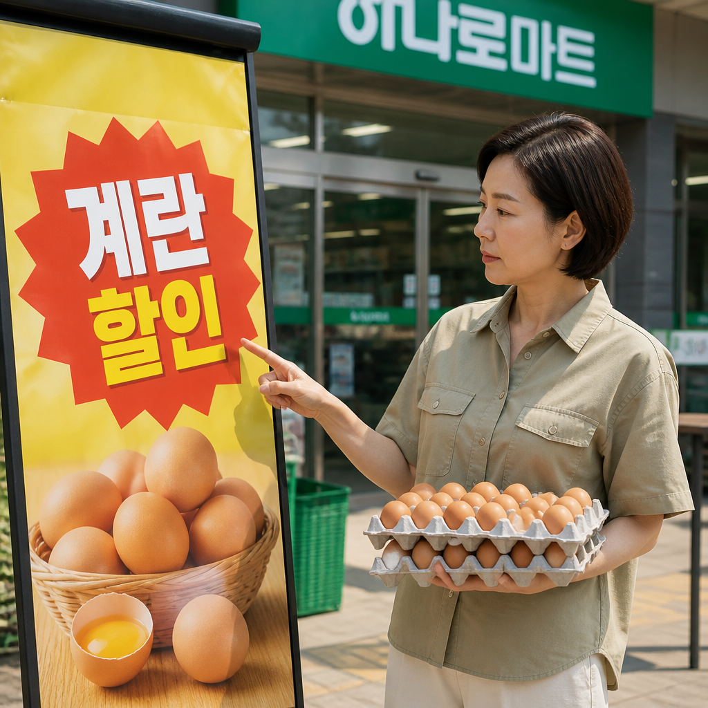 농협 계란 30구 4,940원 행사, 평균가 대비 31% 저렴…점포별 확인 필요