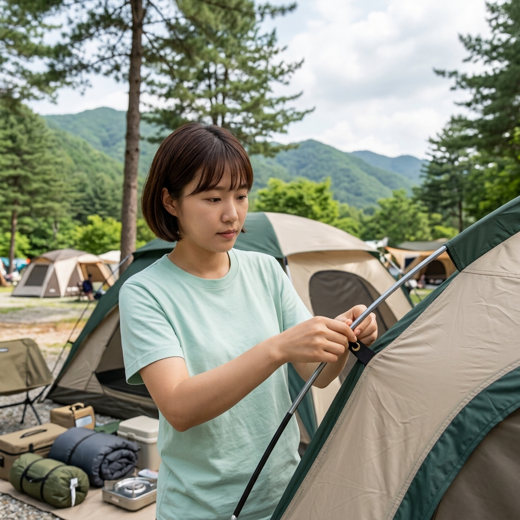 캠핑 초보도 부담 없다, 장비 대여 가능한 캠핑장