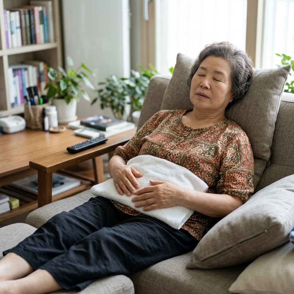 소화제 먹어도 속이 더부룩하다면…배에 ‘온열 찜질’ 해보세요