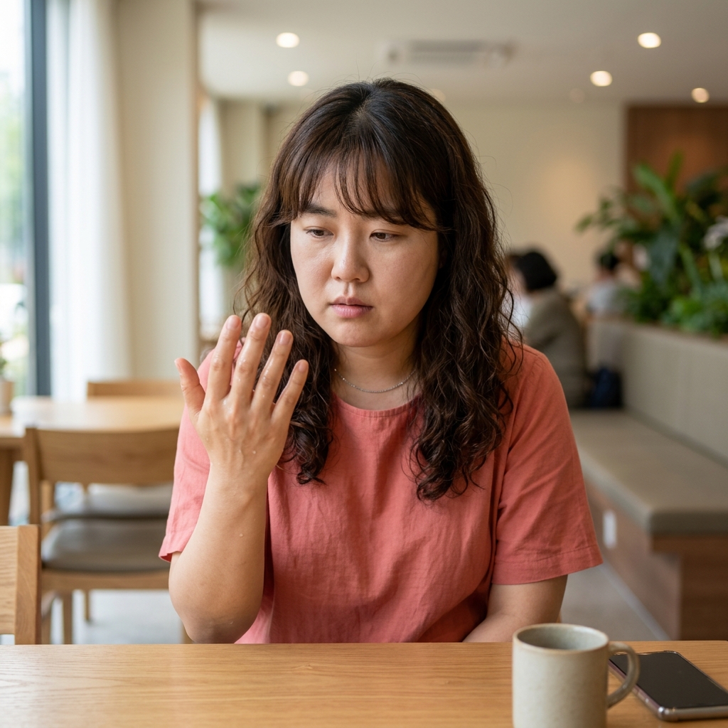 손바닥만 축축한 땀과 자다가 옷이 젖는 땀…같은 다한증이 아니다