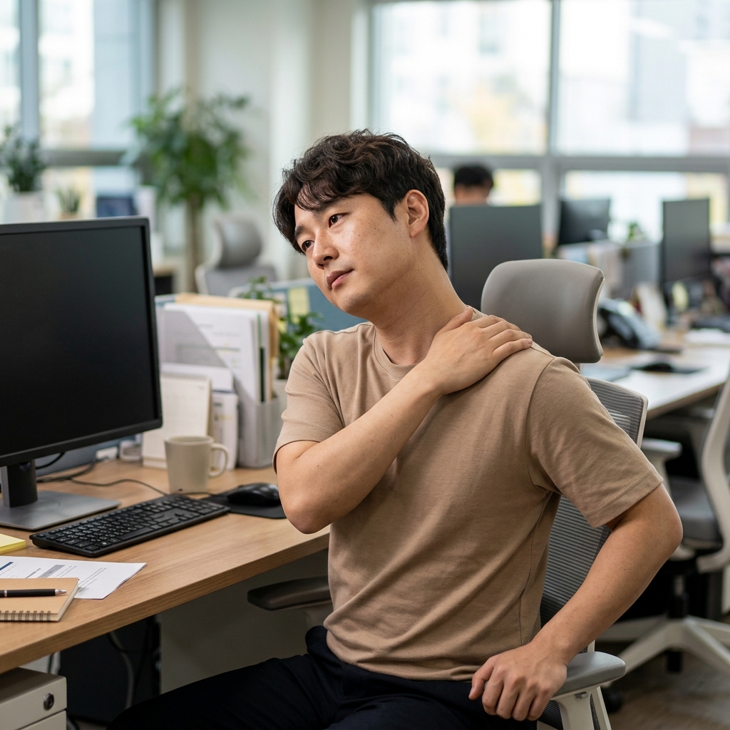 어깨가 자꾸 올라가고 목까지 뻣뻣…날개뼈 주변 근육을 키워보세요
