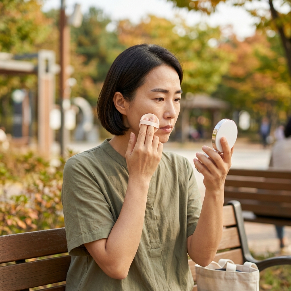 화장한 얼굴 위에 선크림 다시 바르려면 어떻게 해야 할까?