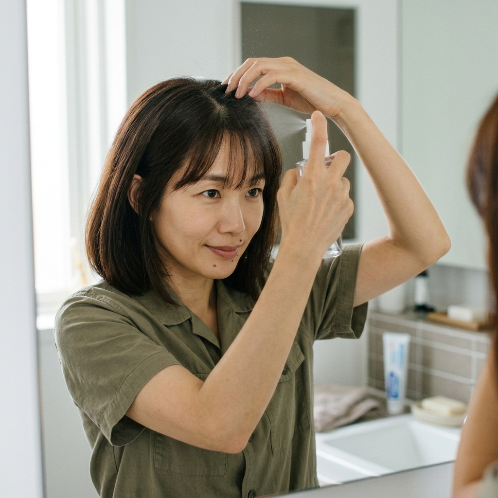 아침 앞머리 갈라짐, 머리 전체 감지 않고 모양 살리는 3분 복구법