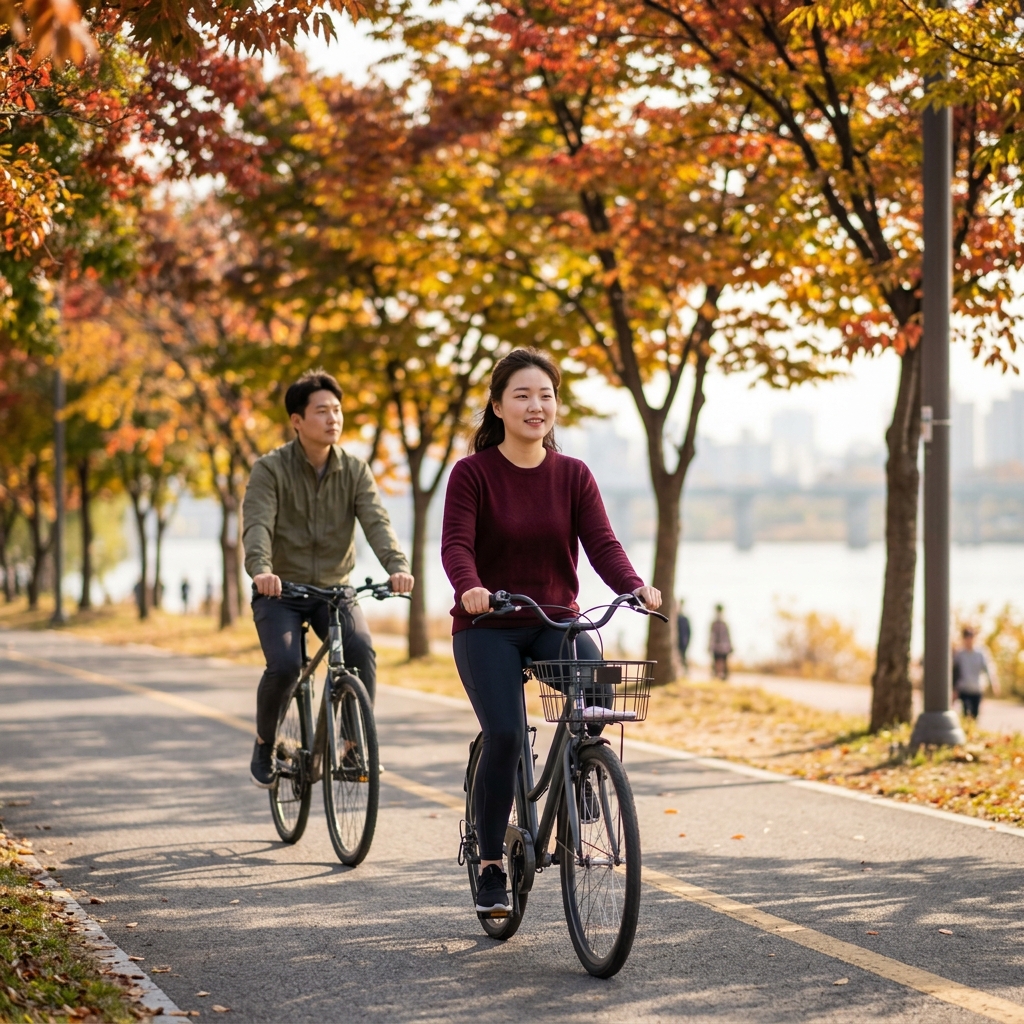 선선한 가을바람 맞으며 페달 밟기…서울 초보 라이더를 위한 단풍 자전거 코스