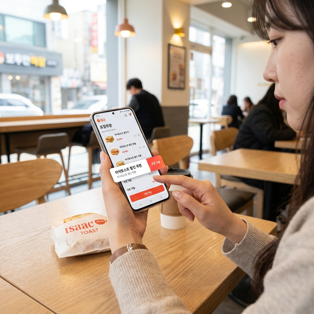 이삭토스트 할인 40% , 10월 13일 단 하루 할인 어떻게 받을까?
