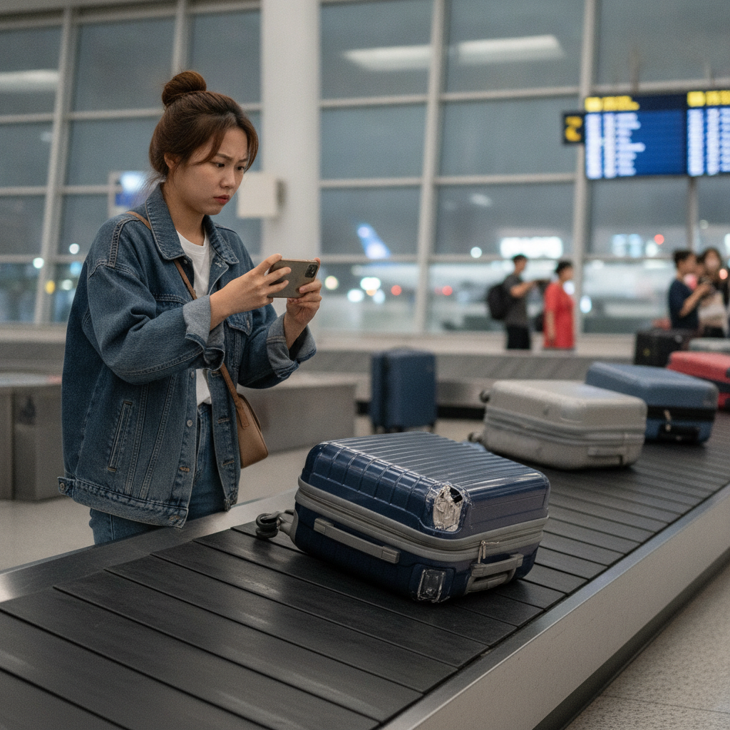 공항 수하물 수취대에서 캐리어 파손, 즉시 신고 않으면 보상 못 받는다