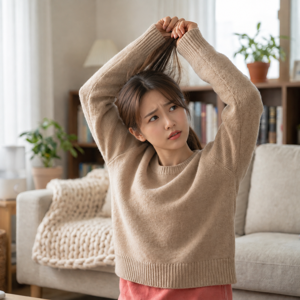 새 니트 벗었더니 머리카락이 쫙…겨울 정전기, 원인은 마찰과 건조함