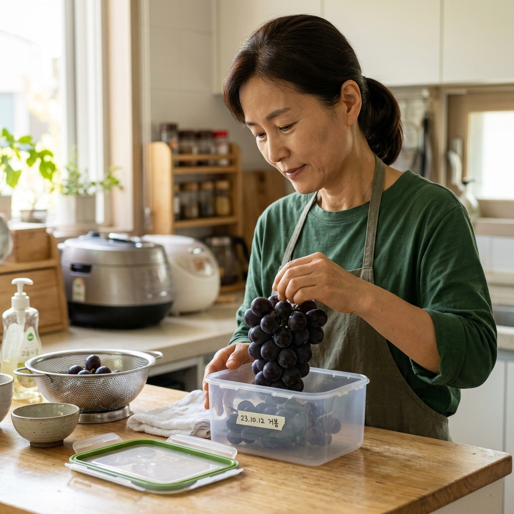 포도에 하얀 가루 묻었다고 박박 씻지 마세요…올바른 세척법