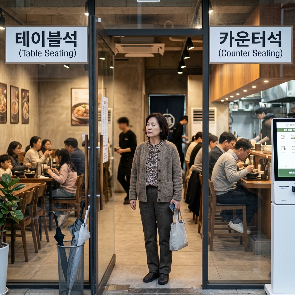 혼밥 자리, 아무 데나 앉지 마세요…앉고 일어서기 편한 좌석 고르는 법