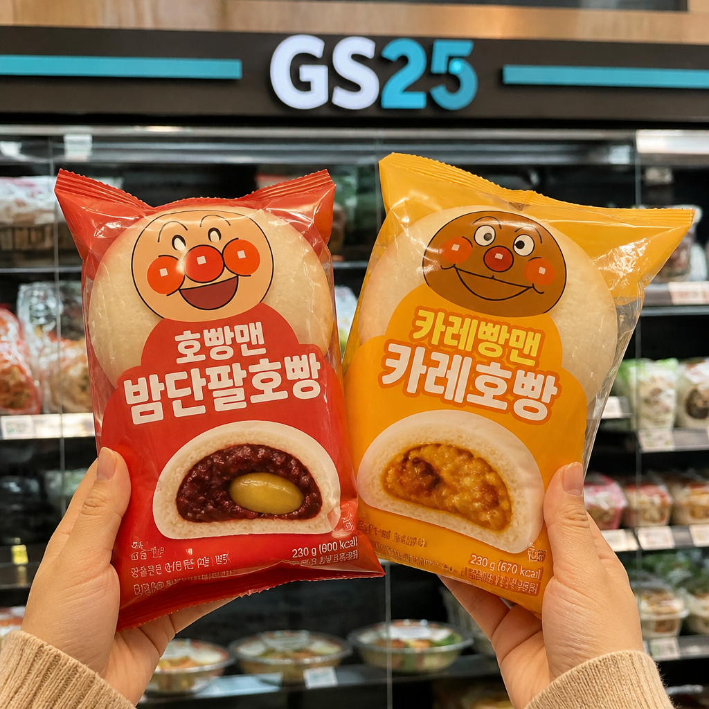 진짜 호빵맨을 먹는다고? GS25 '호빵맨·카레빵맨' 협업 출시