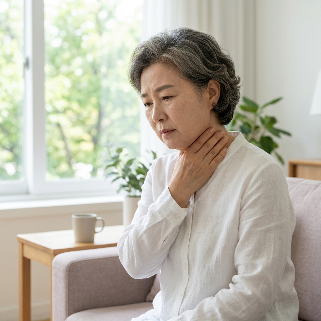 70대 부모님이 자꾸 목을 가다듬는다…가래가 없어도 반복되는 이유는?