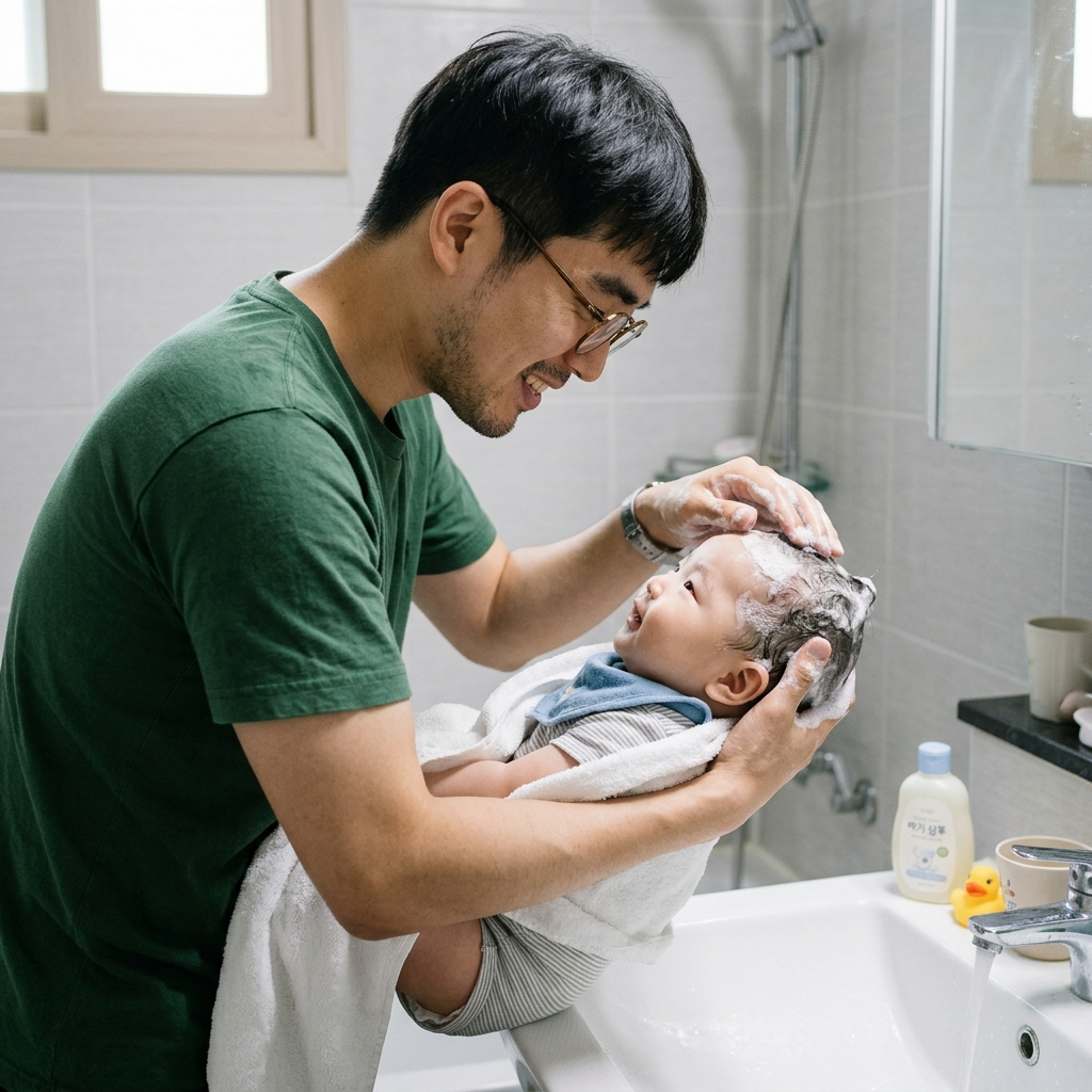 아기 머리 딱지, 한 번에 떼려 하지 마세요…자극 줄이는 두피 관리법