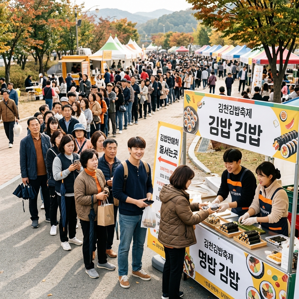 올해 김천김밥축제 현장 후기, 39만 명 몰렸는데 아쉬웠던 딱 한 가지