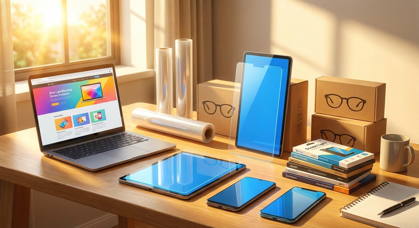 다양한 블루라이트 차단 필름 제품들