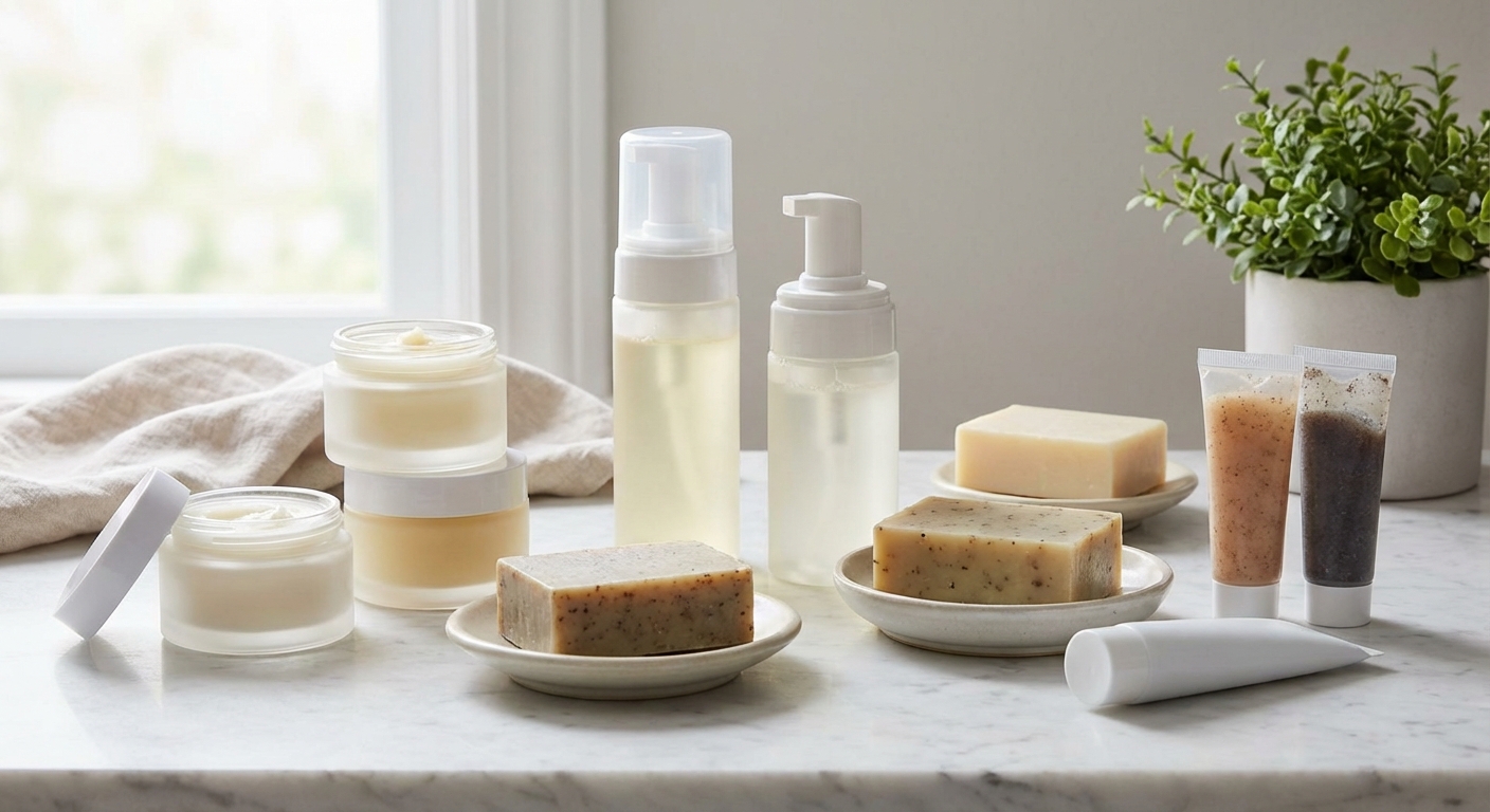 다양한 세안 제품들