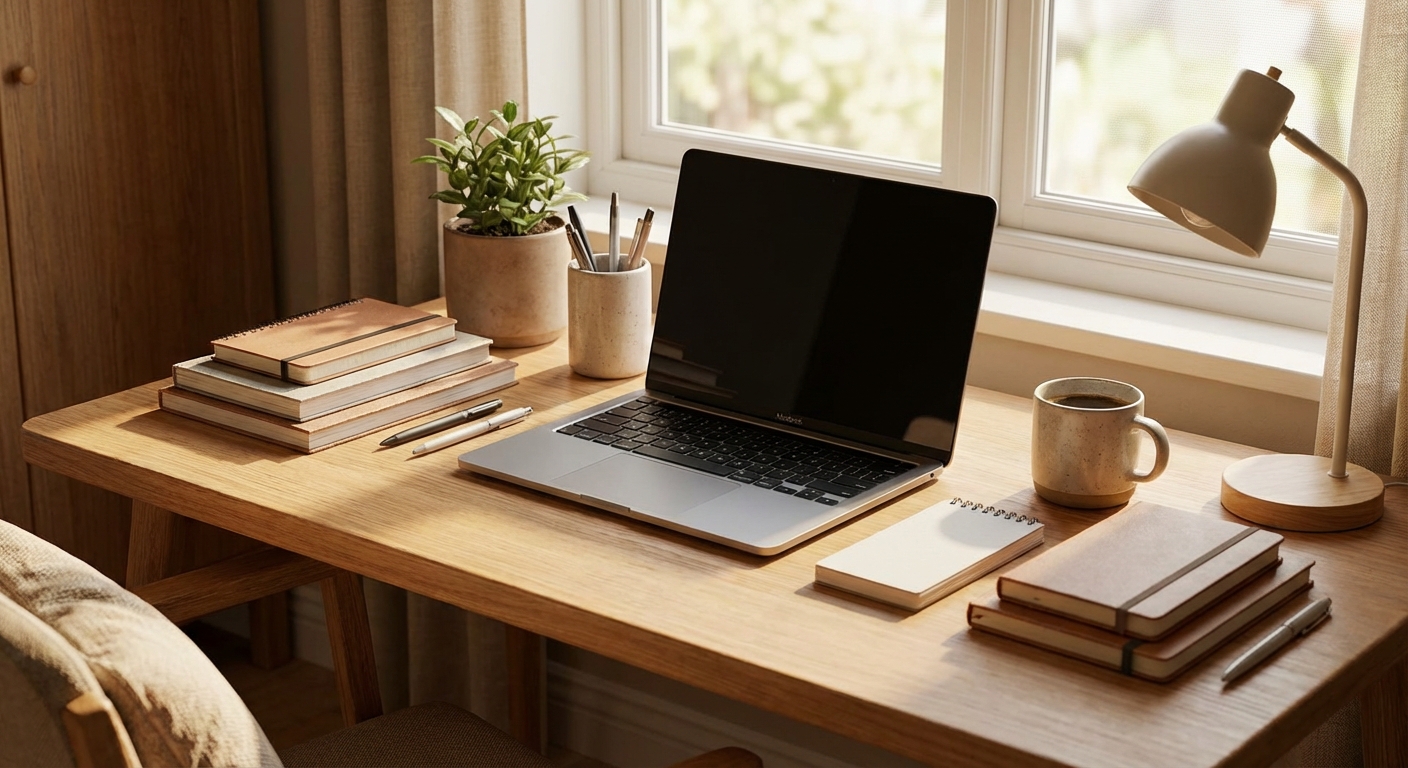 정돈된 책상