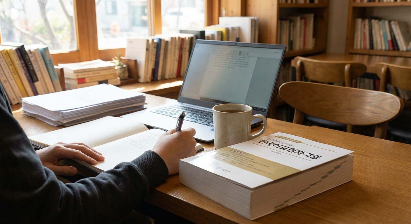 자격증 공부 모습