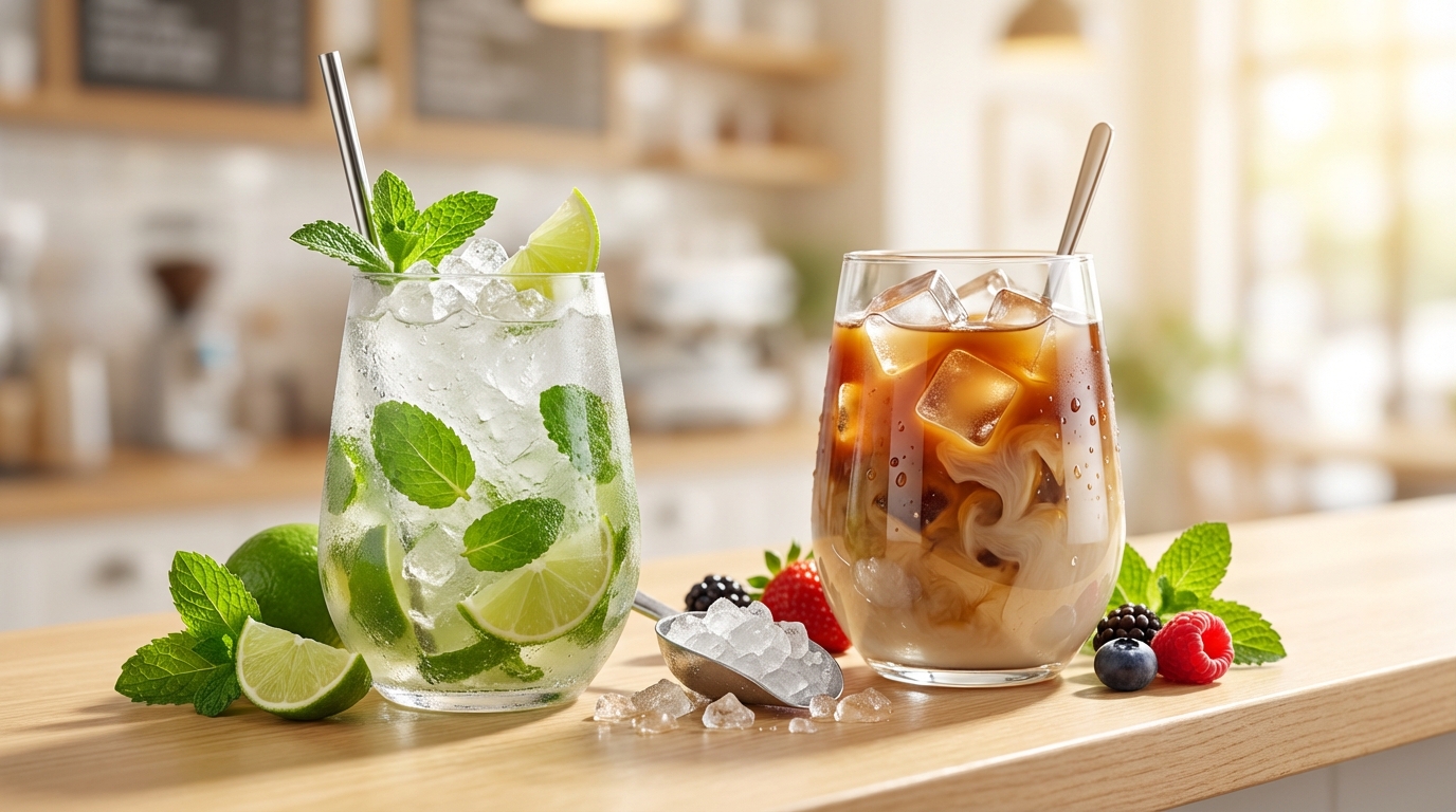 각얼음 VS 간얼음, 음료를 더 시원하게 지켜주는 건 누구?