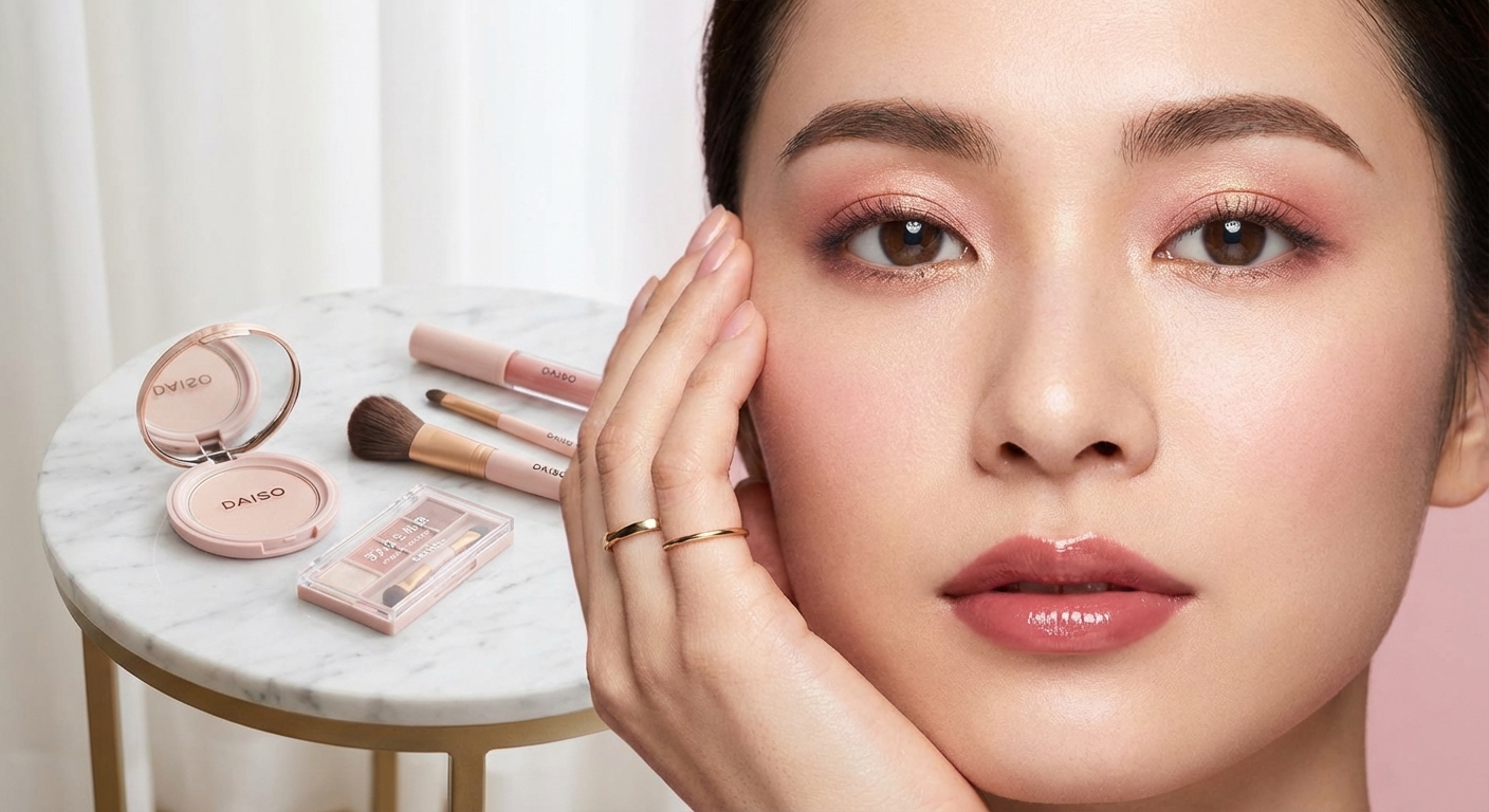 다이소 화장품 활용 메이크업 룩