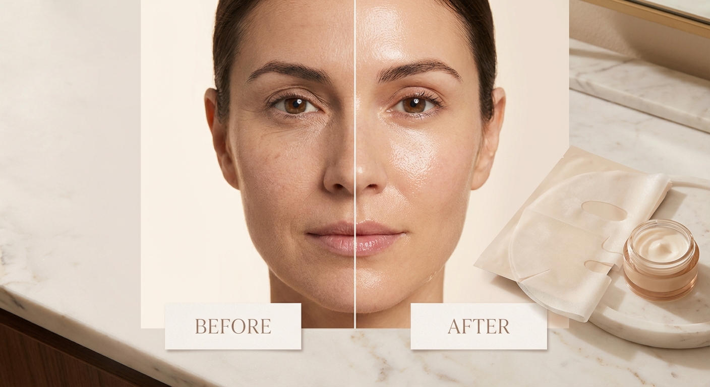 마스크팩 사용 전후 피부 상태