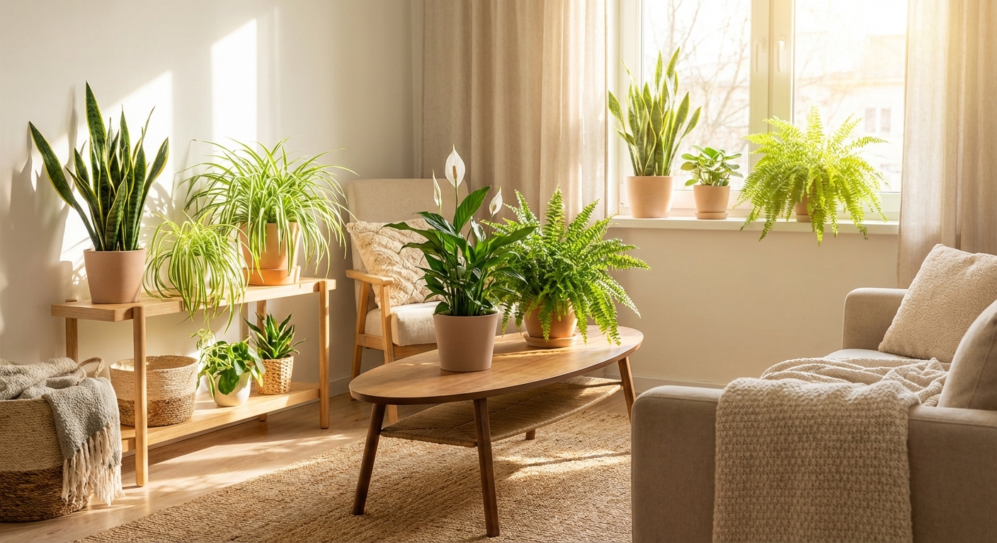 숨 쉬기 편해지는 집, 실내 공기 정화 식물 3가지