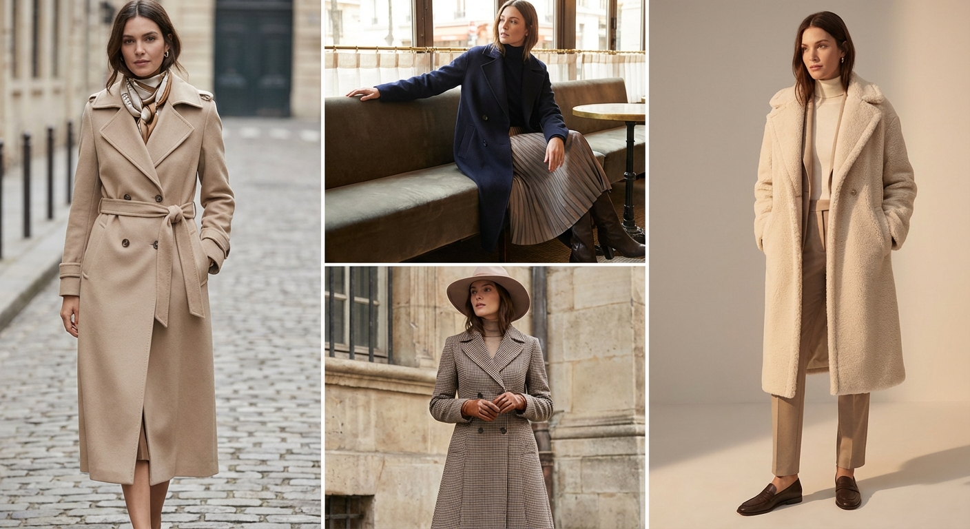 롱코트를 활용한 다양한 코디 룩북