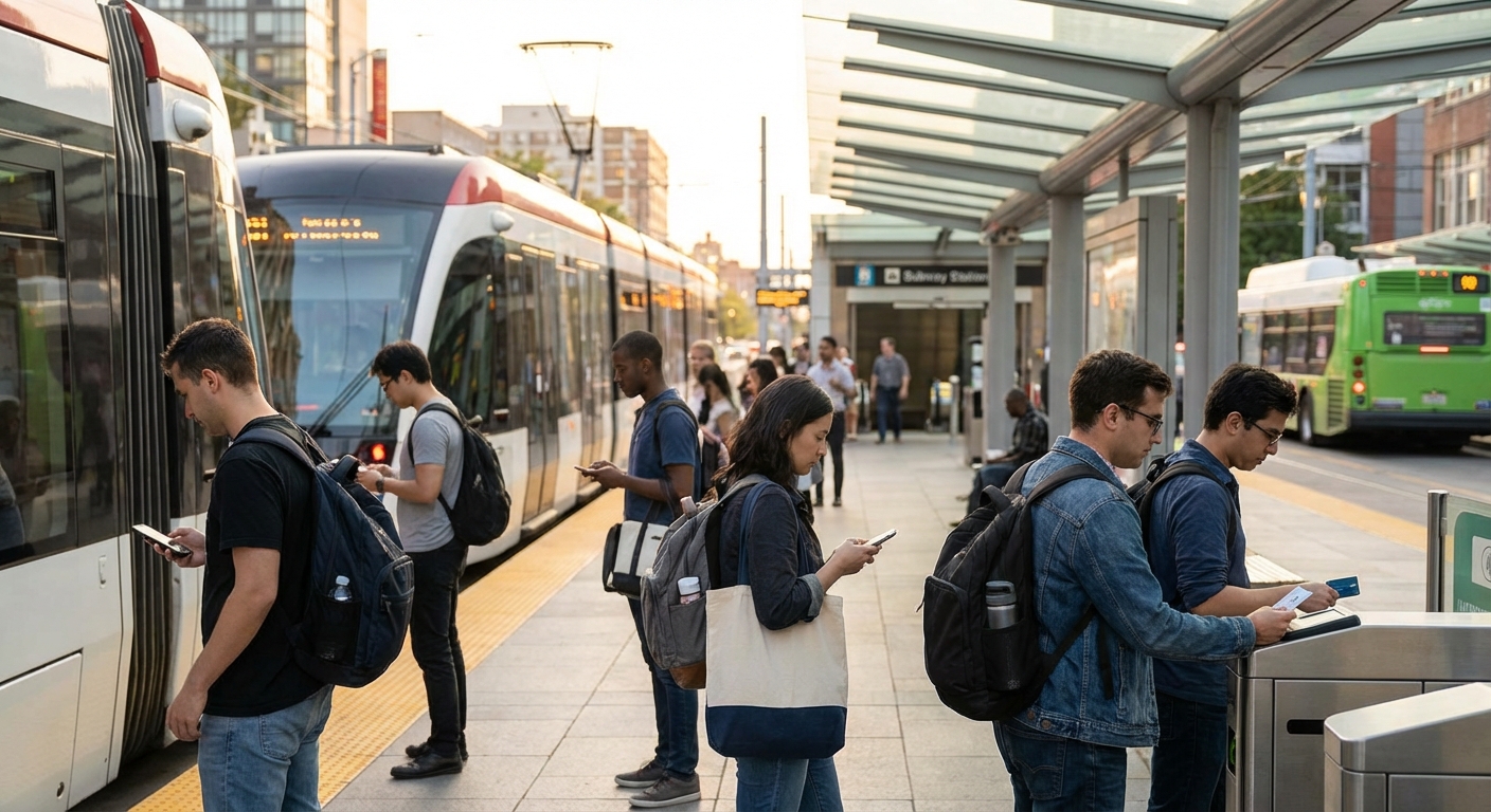 대중교통 이용 현장 사진