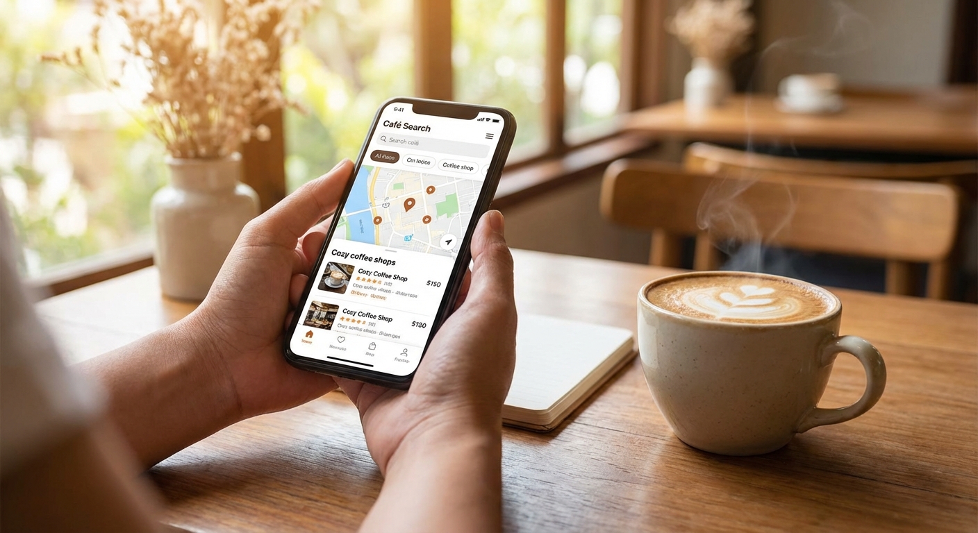 카페 검색 화면