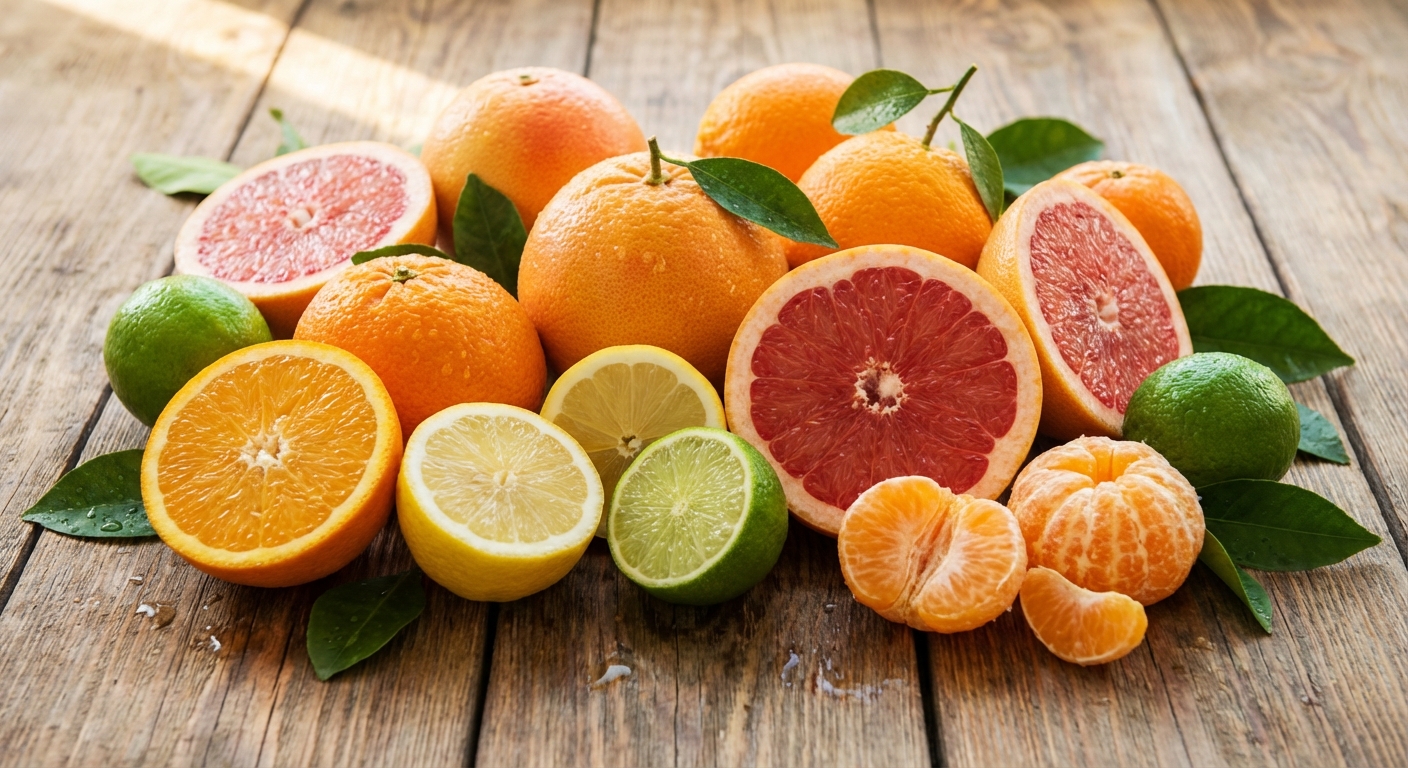새콤한 감귤류 과일들