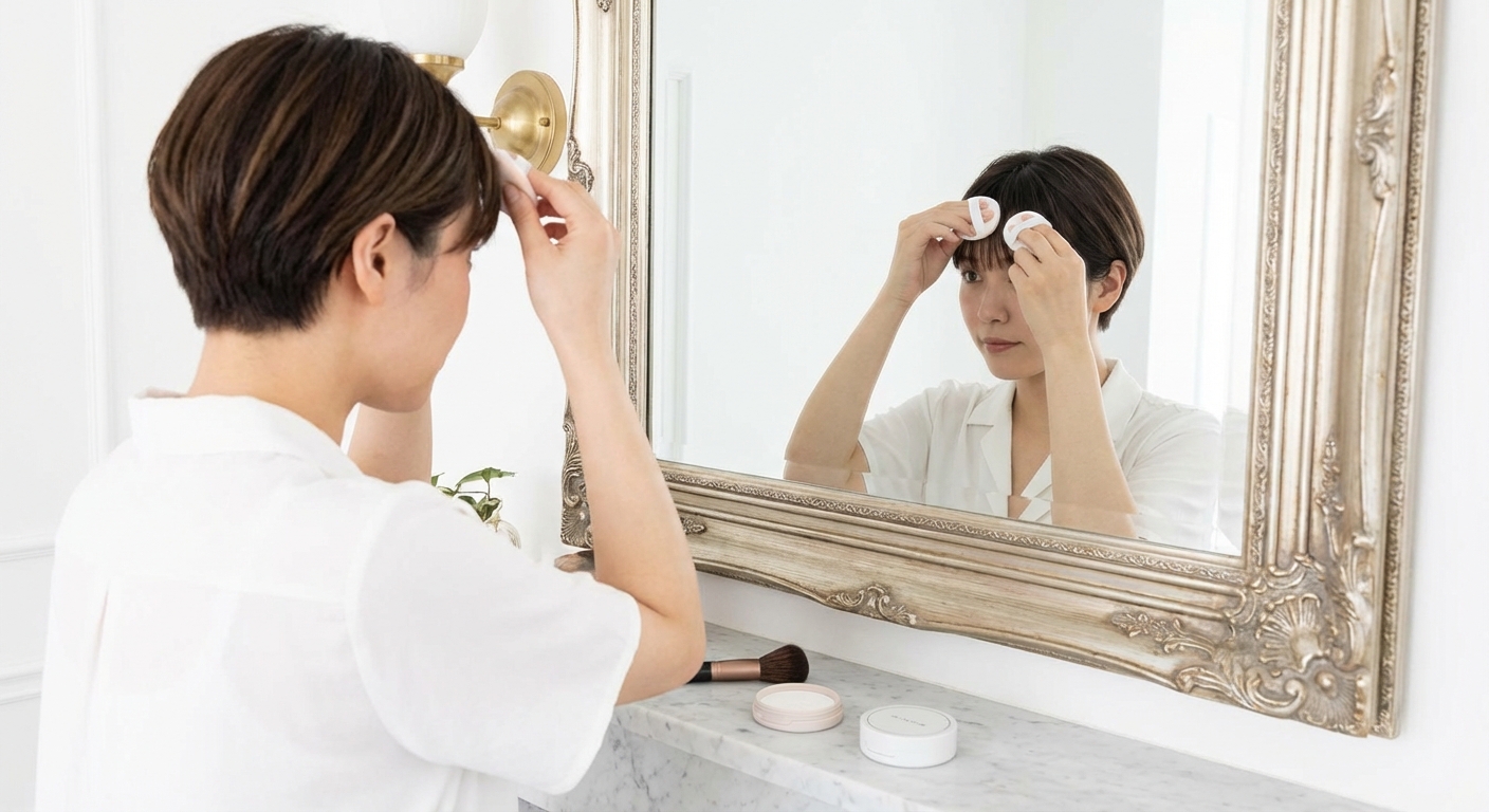 앞머리 떡짐 방지, 노세범 파우더 활용법