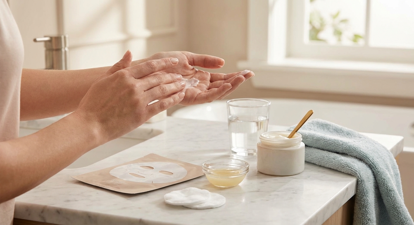 마스크팩 후 보습 케어 단계