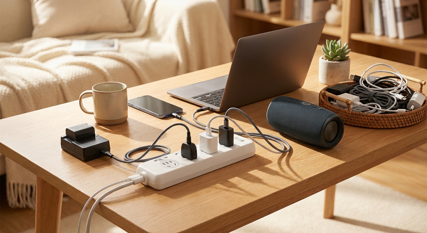 멀티탭과 각종 전자기기