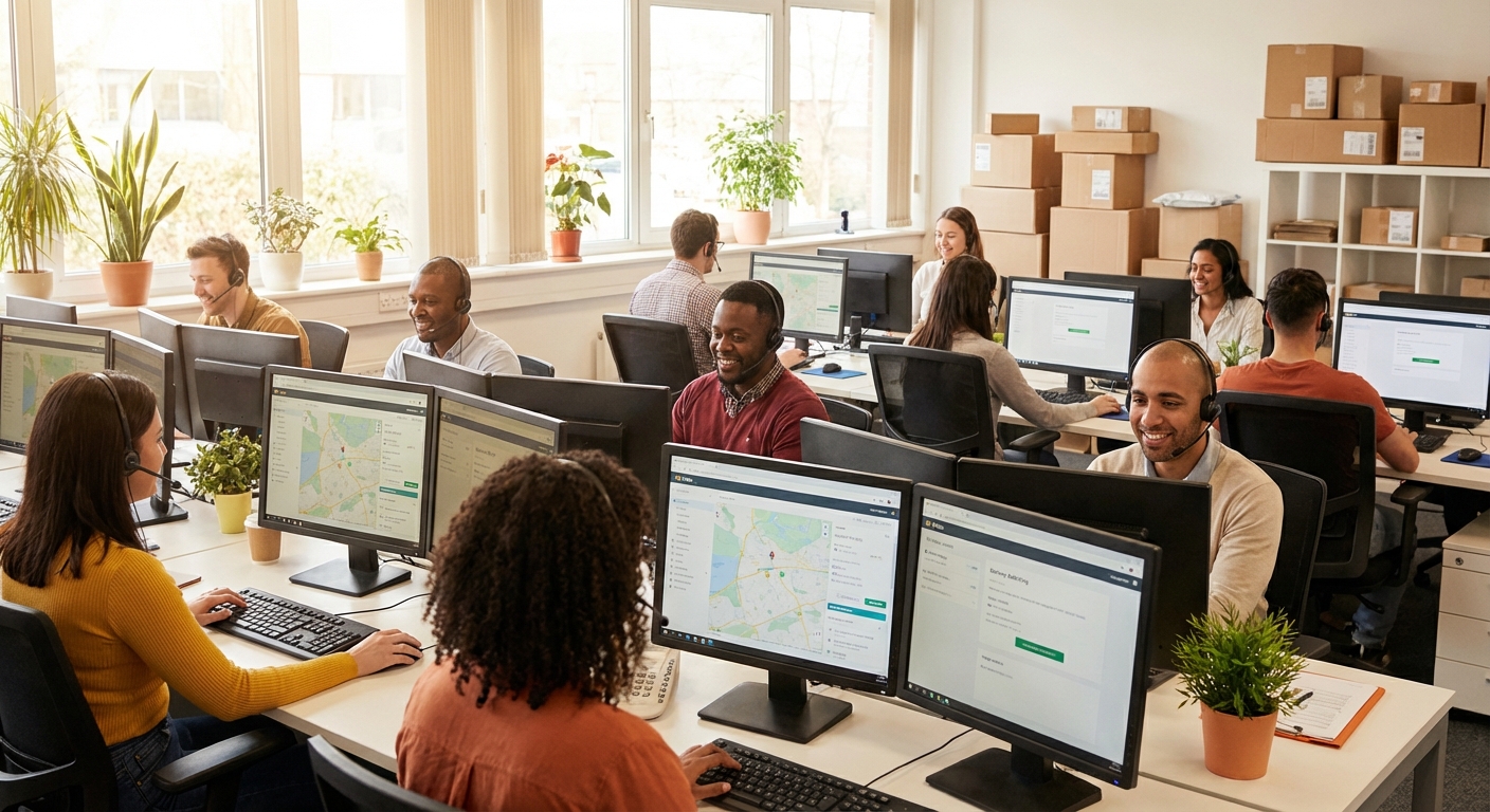 택배 고객센터 상담 장면