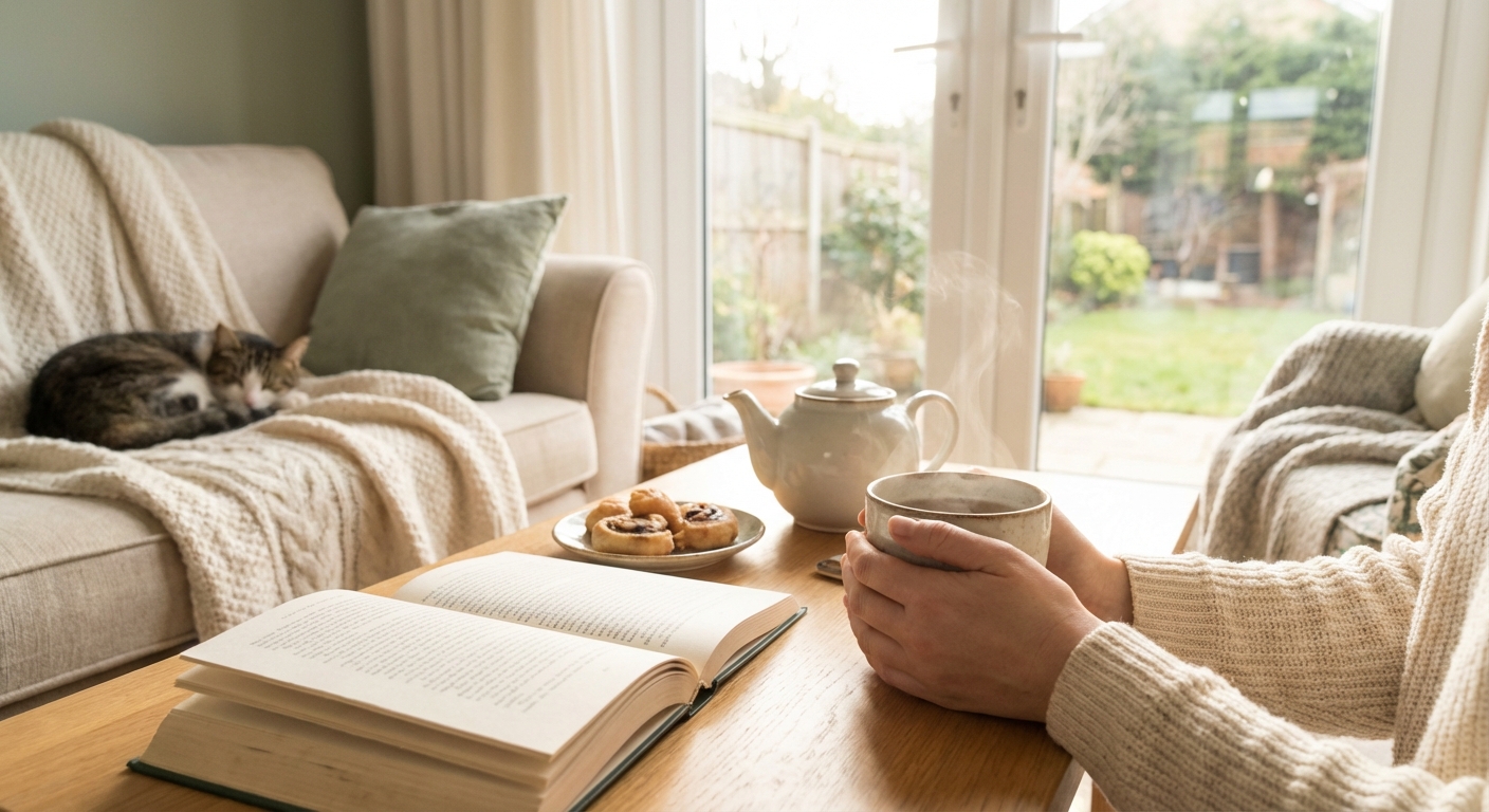 차와 함께하는 휴식 시간
