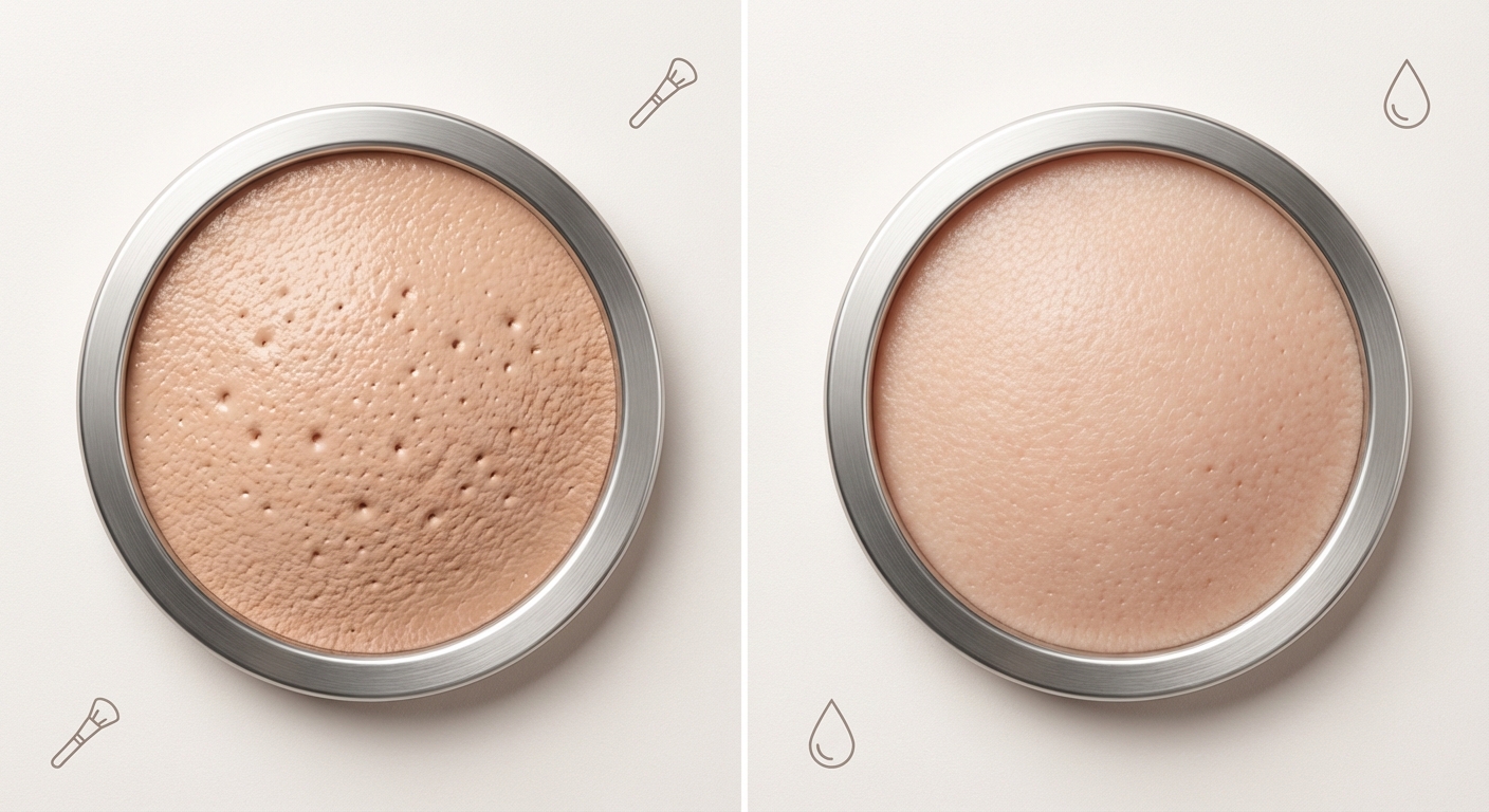 메이크업 제거 전후 모공 비교 이미지