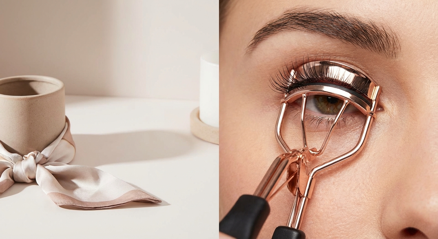 관리가 잘 된 뷰러로 만든 완벽한 속눈썹 컬