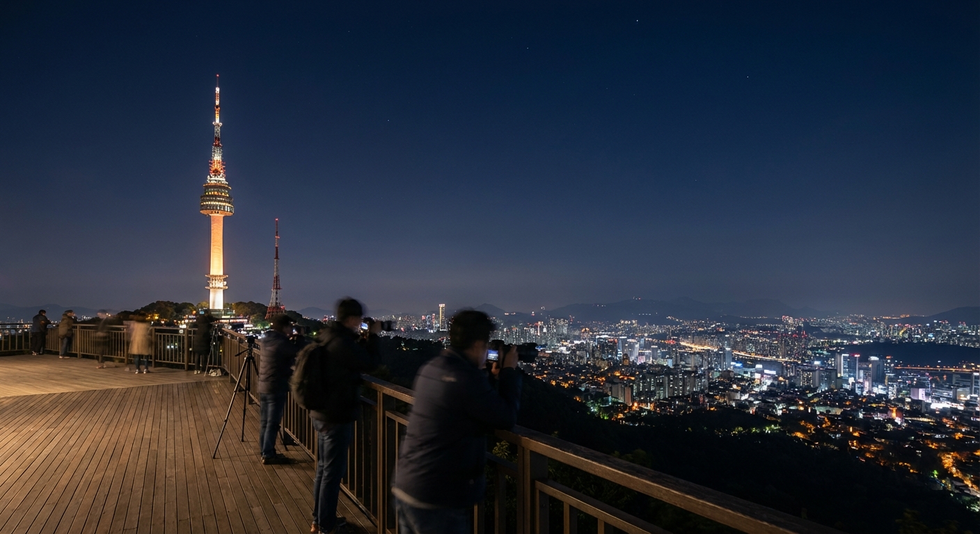 남산타워 야경 전망대