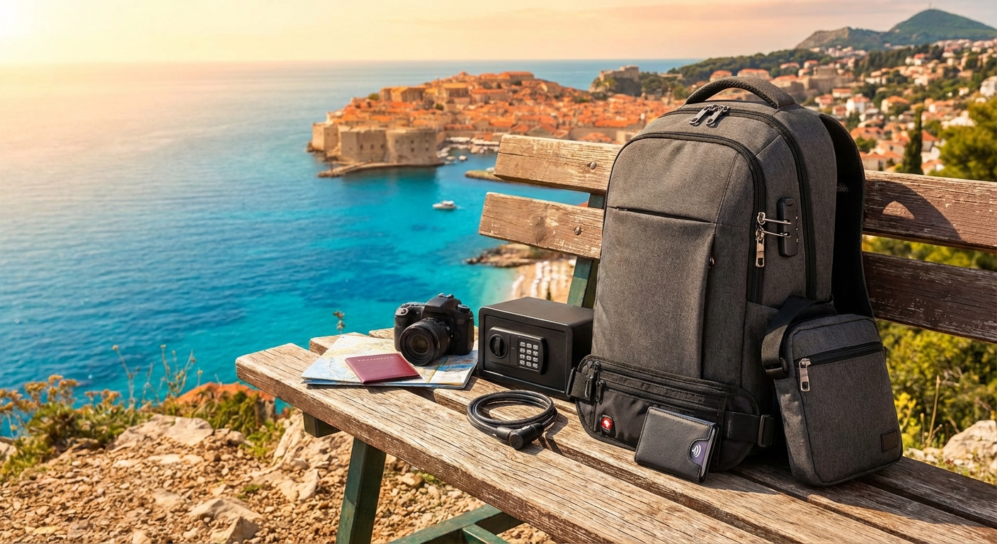 여행용 도난방지 가방과 안전용품들
