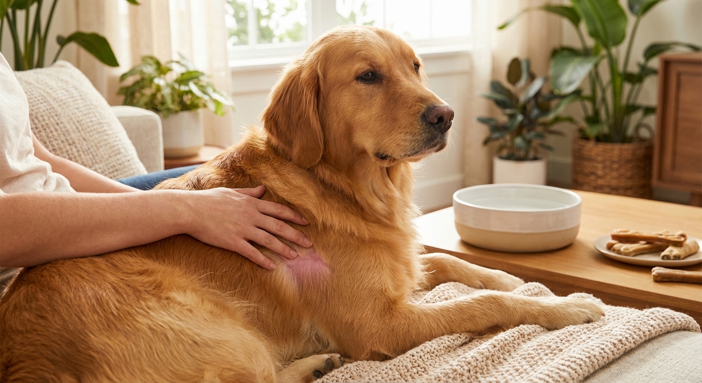 건강한 강아지 피부와 털